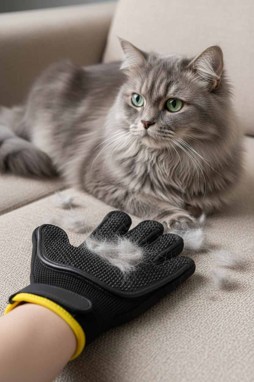 Premium Pet Hair Removal Gloves for Dogs & Cats